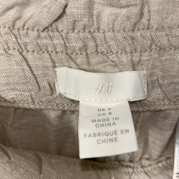 H&M Beige Linen Blend Dress Pants(Size 8) - Image 6