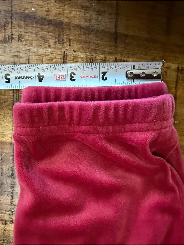 Women’s Burgundy Velour Jogger Pants size XS - Image 7