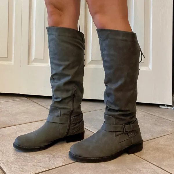 Merritt Riding Boots Gray Size 9.5 - Image 5