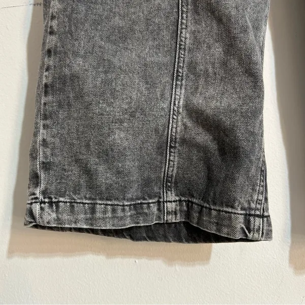 Gap High Rise Wide Leg Cargo Jeans Utility Black Wash Size XL - Image 2