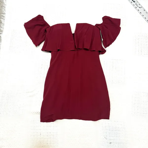 new Lovers + Friends small Primrose off shoulder v neck mini dress D1 3489 - Image 10