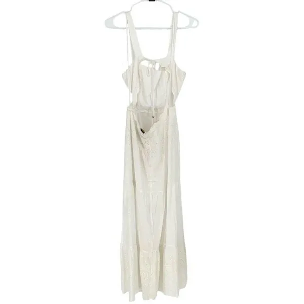 Hello Molly Womens‎ Shirred Strappy Open Back Maxi Dress White Size Medium NWT - Image 3