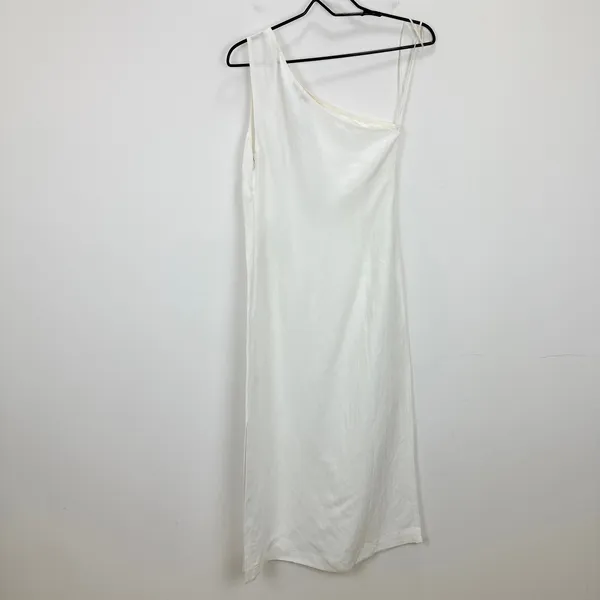 Madewell One Shoulder Midi Dress Linen Blend Lighthouse Minimalist US 00 NWT - Image 13