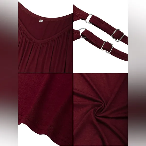 Chama Plus Size Chemise Soft Sexy Sleepwear Pleated Nightgowns Loungewear - Image 6