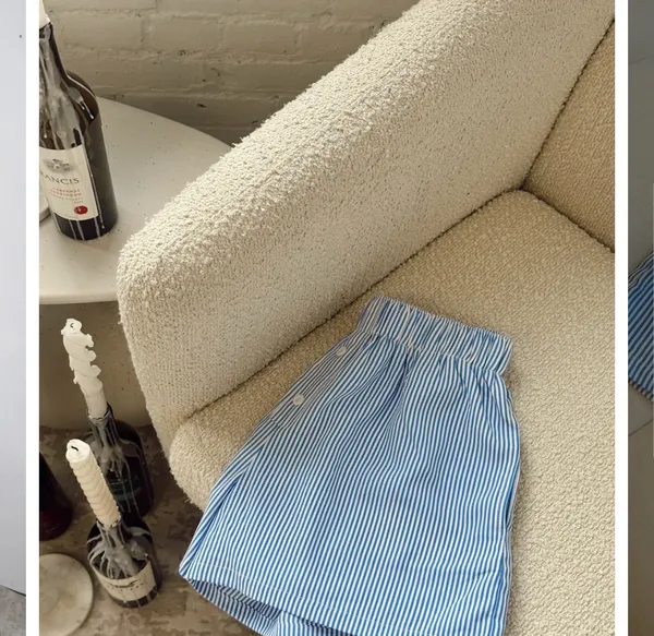 Nautical Striped Women’s Elastic Waist Shorts - Image 8