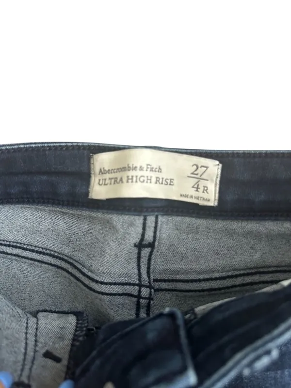 ABERCROMBIE & FITCH Ultra High Rise Pinstripe Skinny Jeans Size 27 / US 4 - Image 6