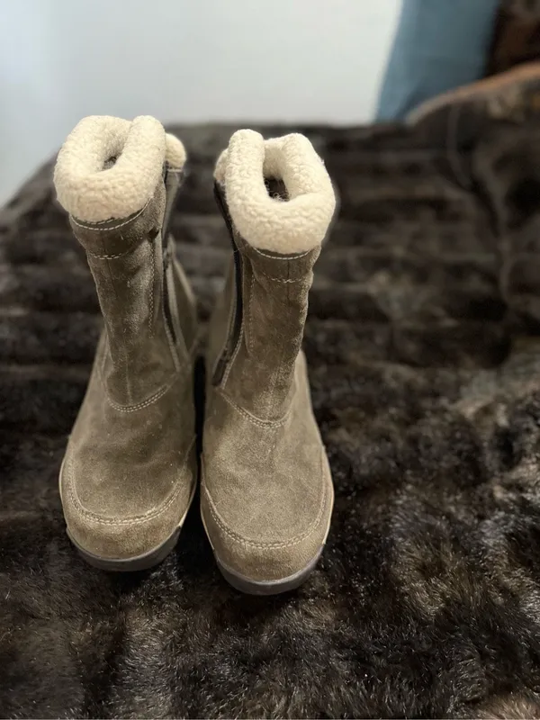 Sorel Snow Boots Womens 7 Water Fall Brown Suede Insulated NL 1964-326 - Image 2