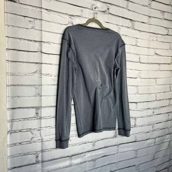 Kenneth Cole Reaction Gray Long Sleeve Tee 1/4 Button SZ XL Relaxed Loose Fit - Image 10