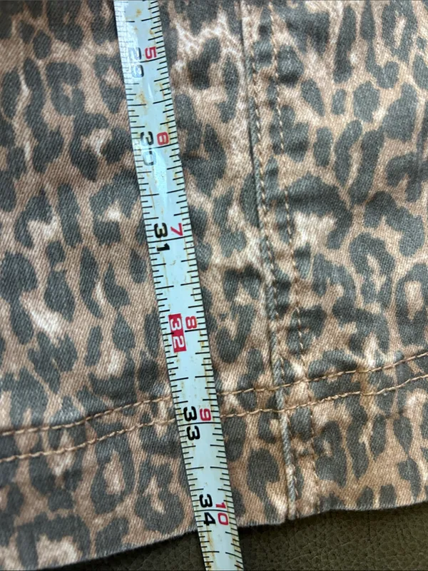 Jessica Simpson Leopard-Print Button-Front Mini Dress in Brown - Image 7