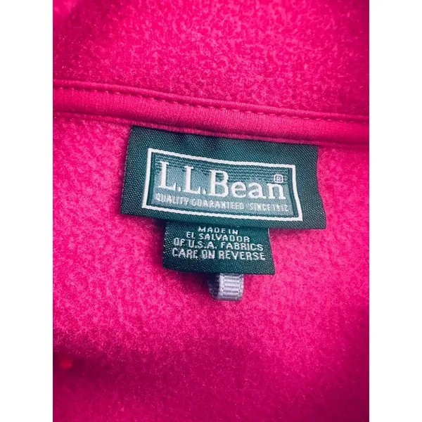 L.L. Bean Pink Fleece Stretch Full Zip Vest Size‎ Womens Large Hiking Outdoor - Image 4