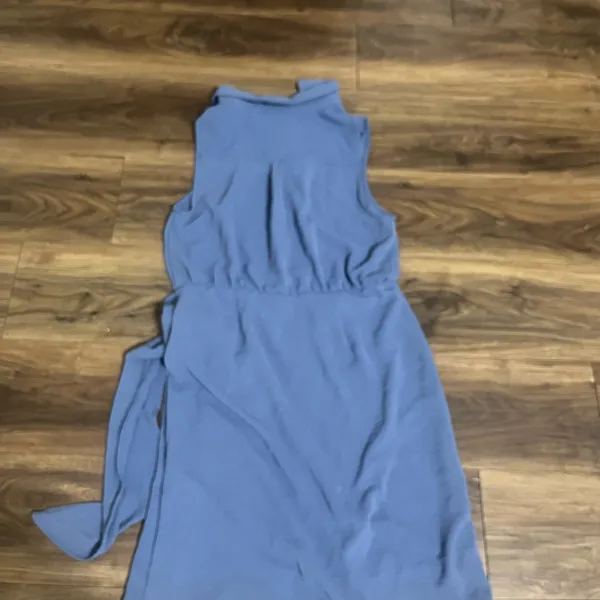 NWT Gilli Medium Blue Wrap Drape Dress‎ Medium Blue - Image 5