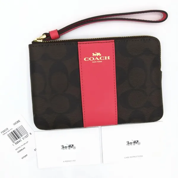 Coach authentic leather signature small wristlet- New - Image 2