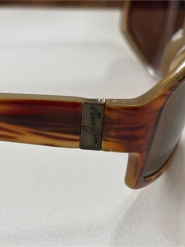 Maui Jim Atoll MJ220-10 Tortoise rectangular sunglasses HCL Bronze lenses flawed - Image 3