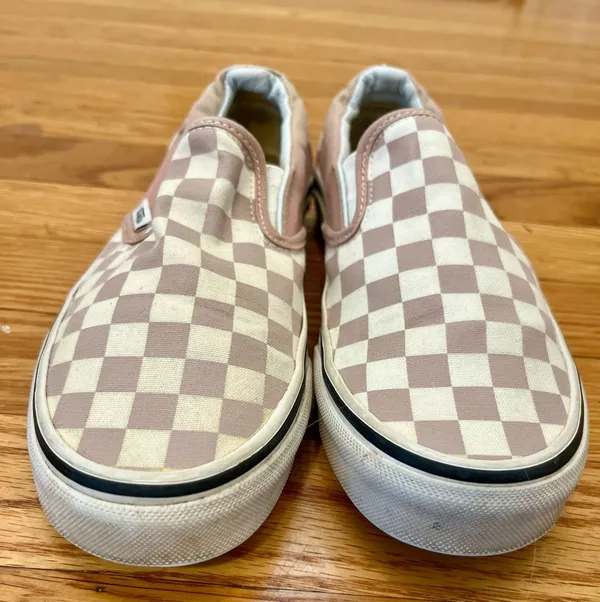 Vans Classic Slip-On Checkerboard Dusty Pink Sneakers Women's 6.0 EU 36 - Image 2