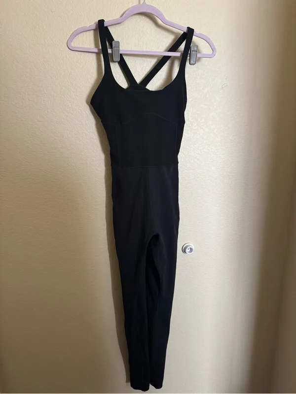 Vuori Mindset Jumpsuit Sz Small Black Heather Grey - Image 4