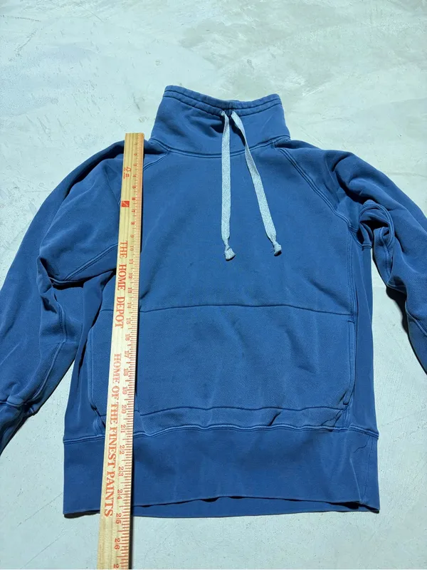 Free people movement FP Blue High Neck Drawstring Pullover Sweatshirt SMALL - Image 3