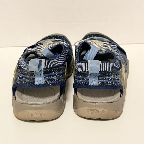 Keen EVOFIT ONE Sandals Sz 6 Blue Knit Bungee Lace Outdoor Water Shoes Gorpcore - Image 4