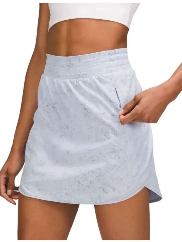 Lululemon Hotty Hot High Rise Skirt in Gravel Dust Pastel Blue - Image 2