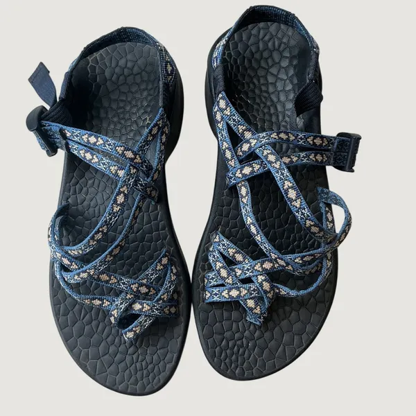 Chaco Z/Cloud X2 Womens 8 Blue Multi Strap Toe Loop Sport Sandals J106622 - Image 2