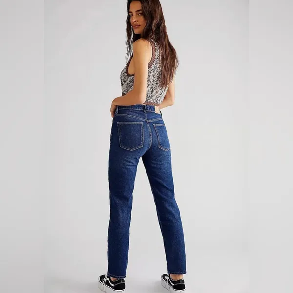 Free People We The Free Pacifica Straight-Leg Jeans Size 25. B20 - Image 4