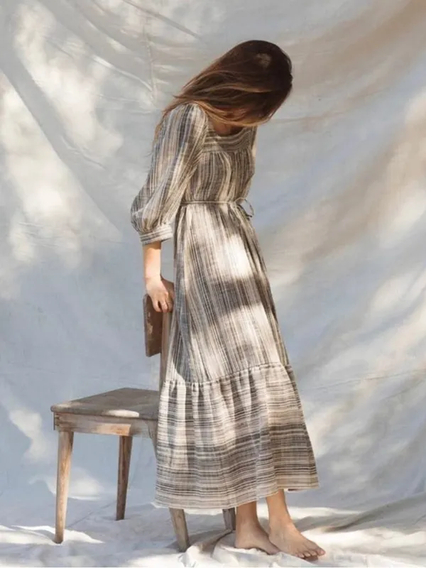 Christy Dawn Bianca Dress in Washed Noir Stripe M - Image 2