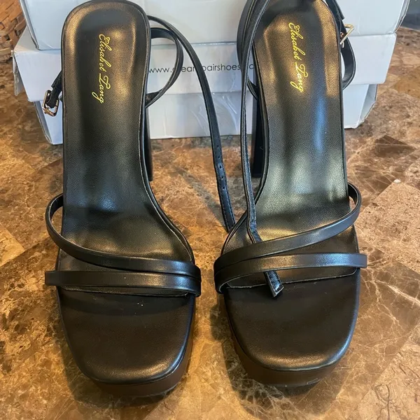 Women's Platform Heeled Sandals Sz 8.5 - Image 5