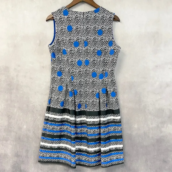ISLE By Melis Kozan Bottomless Brunch Dress L Polka Dot Fit Flare Mod Pop Art - Image 5