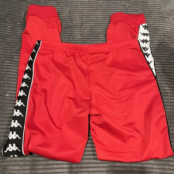 Kappa Track Pants Womens XSmall Red Elastic Waist Low-Rise Performance Pull On - Image 13