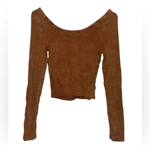 Wild Fable Ribbed Long Sleeve Top Size Small - Image 2