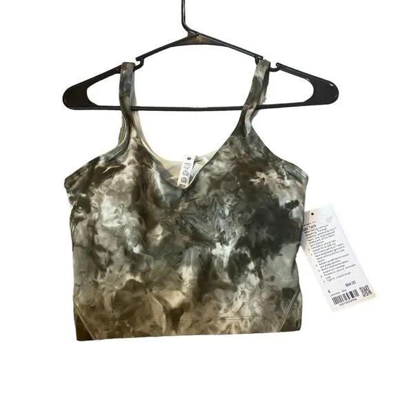Lululemon Women’s 6 Align Tank‎ Top Diamond Dye Light Sage Army Green Olive New - Image 2
