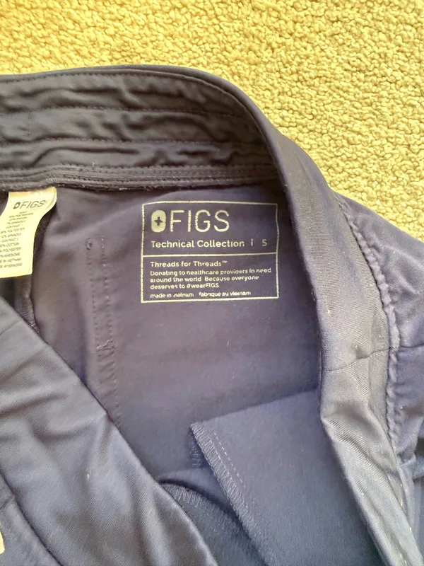 Navy FIGS Jogger Scrub Pants - Image 3