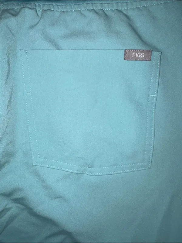 FIGS Zamora Jogger Scrub Pants Seafoam Green - Size Large Petite (LP) - Image 6