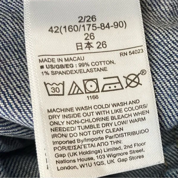 GAP High Rise Stride Wide Leg Denim Jeans Medium Wash Size 2 / 26 - Image 4