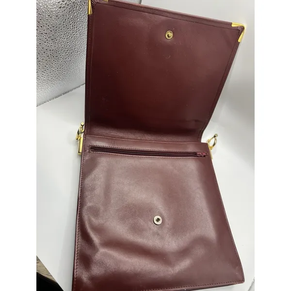 Cartier Vintage Must De Cartier Flap Bag Pouch No Strap Bordeaux - Image 8