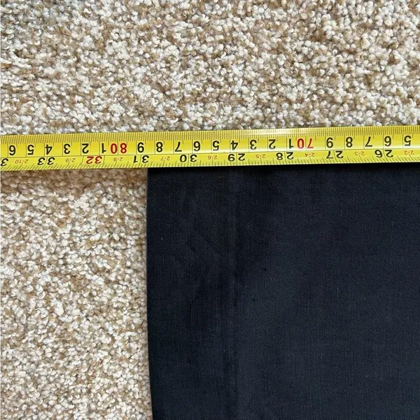 H&M Black Dress Pants Mid-Rise Straight Leg Linen Blend Size 8 - Image 11