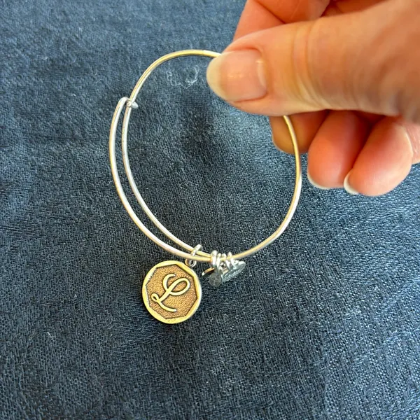 Alex and Ani Silver L Charm bracelet - Image 4