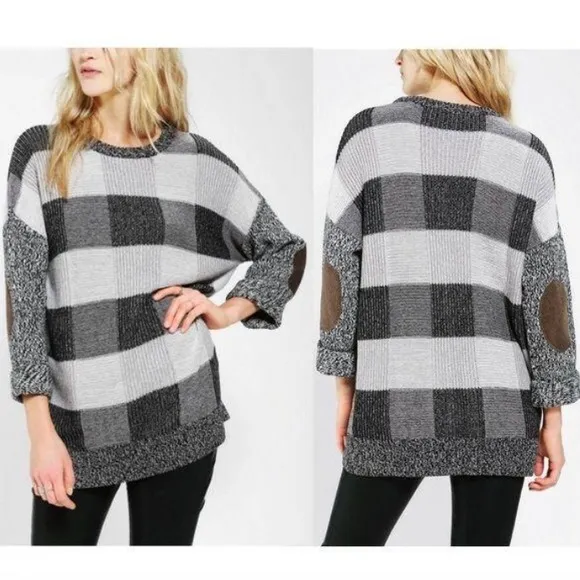 BDG Urban Outfitters Buffalo Plaid Sweater Tunic L - Image 2