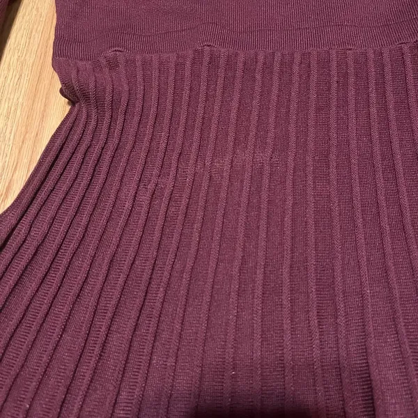 SHEIN Burgundy Ribbed Sweater Dress • L (NWT) - Image 3
