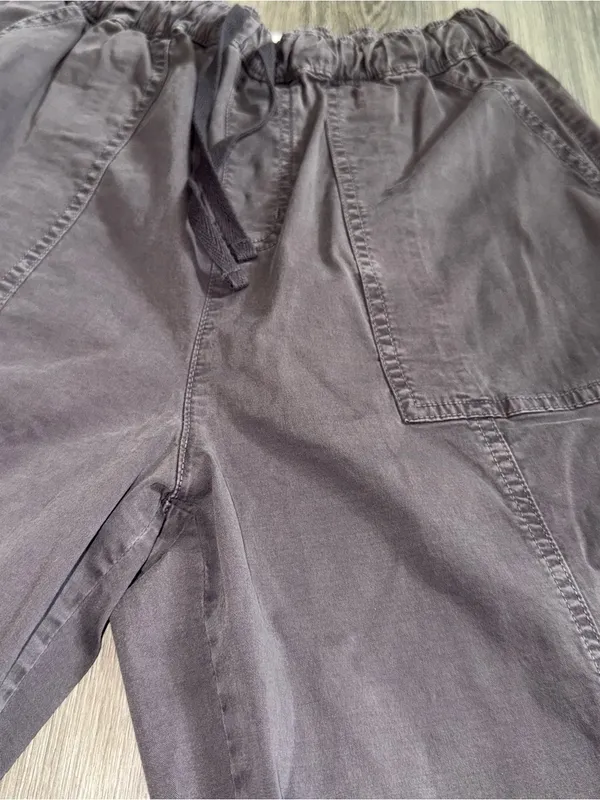 Garage Grey Cargo Drawstring Jogger Pants Size Small Indie Casual Utility - Image 5