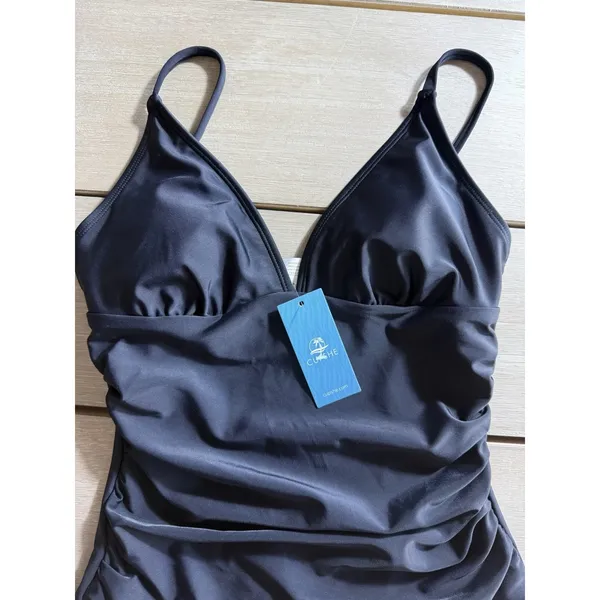 Cupshe Women's Small One Piece Swimsuit Tummy Control V-Neck Bathing Suits Boho‎ - Image 4