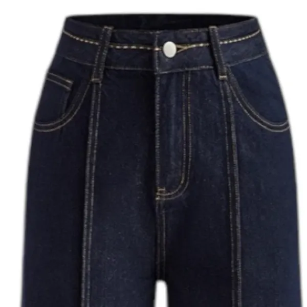 Commense Wide Leg Jeans Pants Vintage Style Denim Navy Blue Dark Wash NEW NWT XL - Image 5
