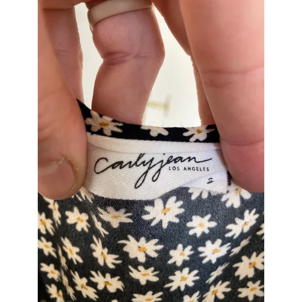 Carly Jean Los Angeles Floral Midi Dress Daisy Print Cottagecore Coquette Boho S - Image 5