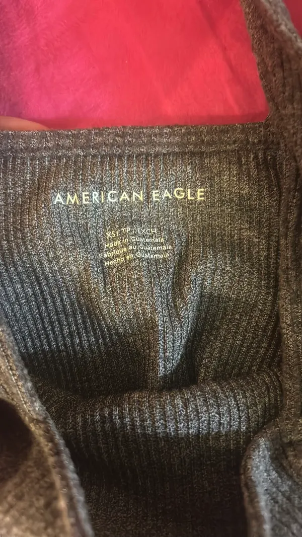 Dark Grey Ribbed Tank  - Image 3