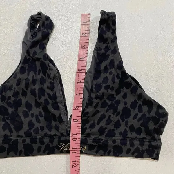 Victoria’s Secret Leopard Print Bralette Bra XL Black Sheer Lounge - Image 6