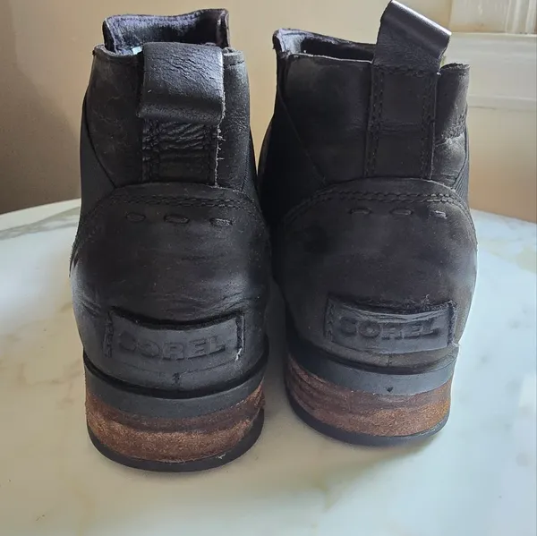 Sorel Emelie Women's Charcoal Black Ankle Boots - Image 4