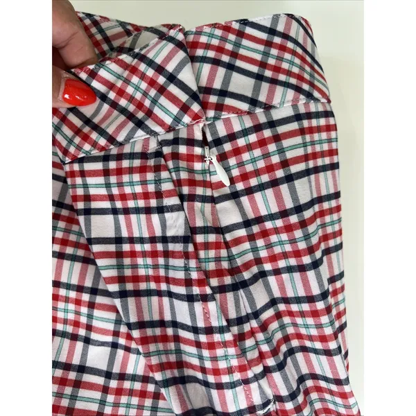 IZOD Golf Skort Womens Size 10 Tartan‎ Plaid Golf Skort Black Red Green White - Image 10