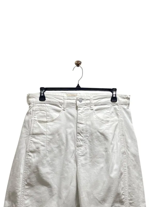 Pilcro Heritage Curve Mid-Rise Barrel Leg Jeans White Size 32T Anthropologie - Image 5