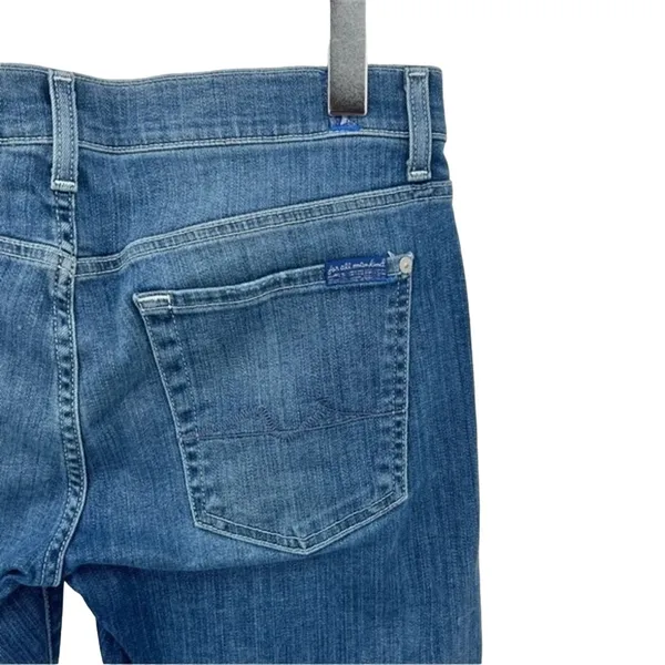 7 For All Mankind Josefina skinny boyfriend blue medium wash denim jeans 28 - Image 6