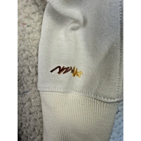Coogi Hoodie Womens Medium White Full Zip Embroidered Logo‎ Fleece Raglan Sleeve - Image 9