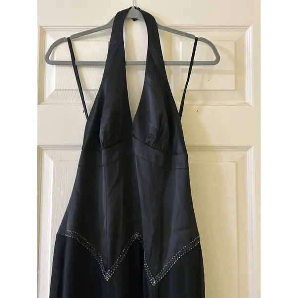BCBG MaxAzria BCBG Paris Black Silk Halter Gown Sz 6 NWT Prom Wedding Gala Sexy - Image 14